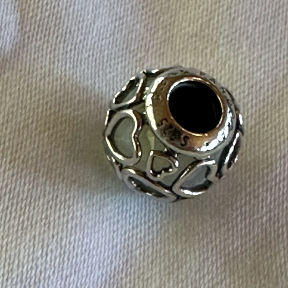 Pandora Silver Heart Charm Bead